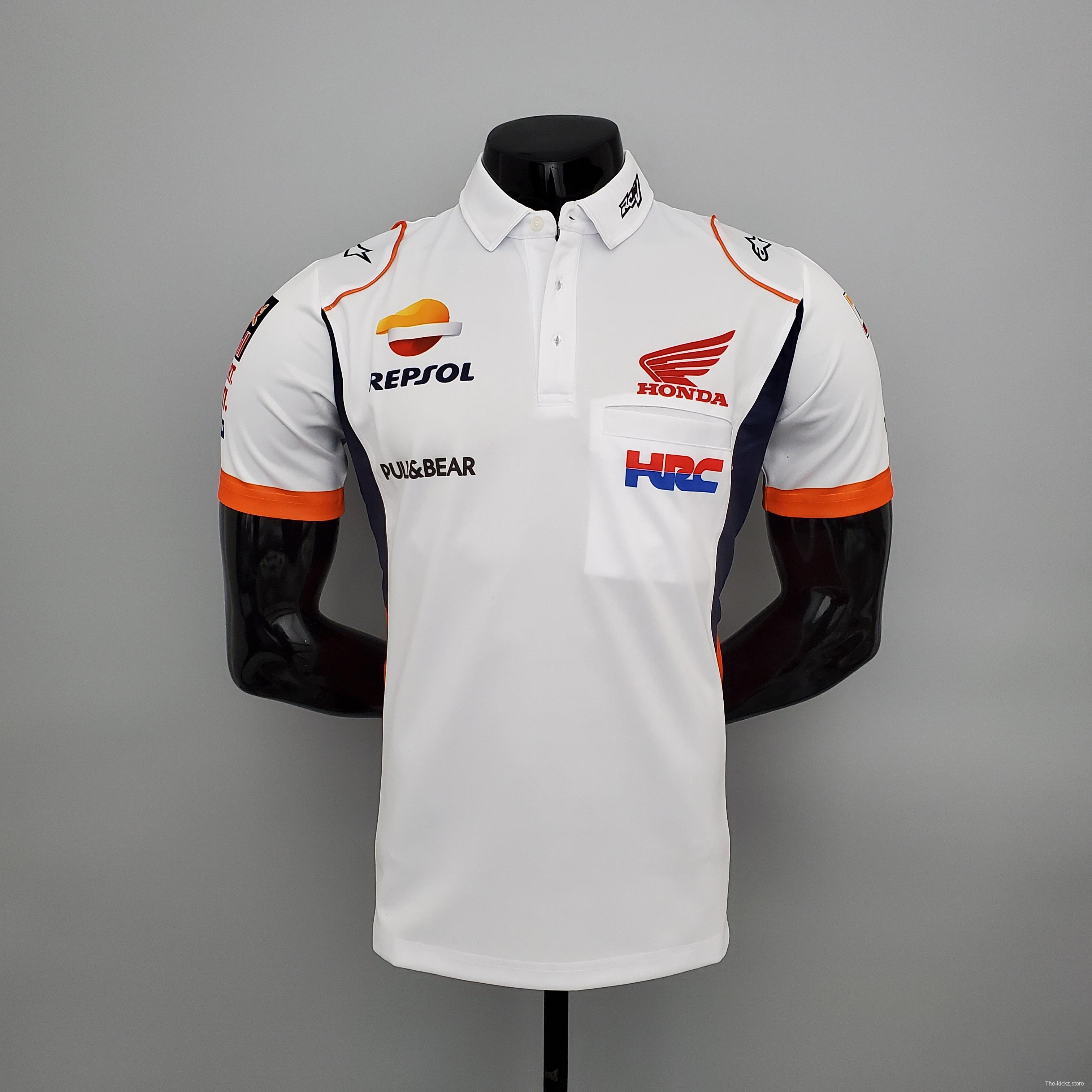 F1 Formula One Honda White S-5XL