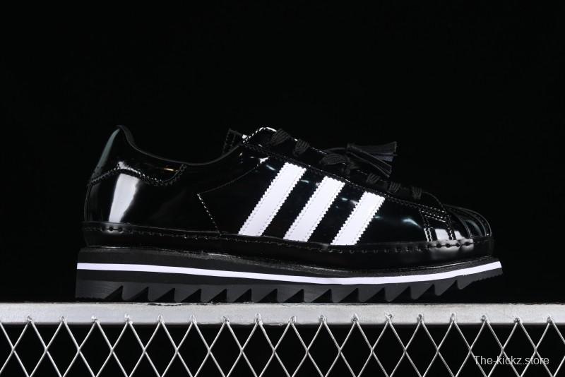 Adidas Clot x Superstar IH5953 Preppy Style Leather Sneakers with Shell Toe - IH5953