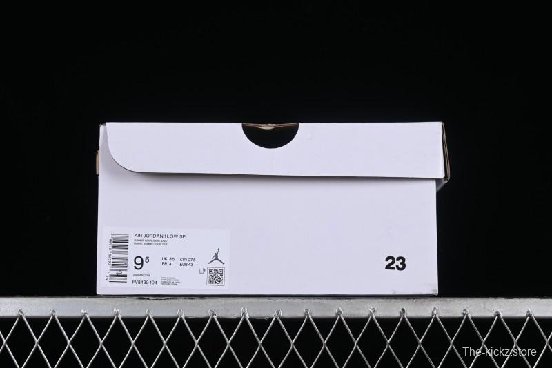 Nike Air Jordan 1 Low Flight Vintage Retro Sneakers in White and Blue - FV8439-104