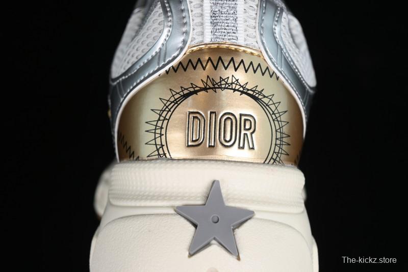 Dior Chrono Round Toe Lace-Up Lifestyle Casual Running Sneakers - 49G GOLDEN