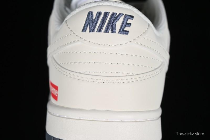 Nike SB Dunk Low Supreme Collaboration - Double Swoosh Anniversary Customized Low-Top Casual Sneakers - BB8675-105
