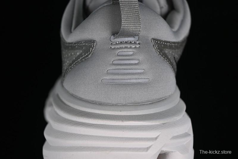 HOKA ONE ONE Bondi 8 Performance Cushioned Running Shoes with Engineered Mesh Upper - 1123202 SHMS