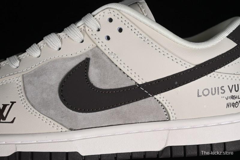 Nike Dunk Low LV Collaboration High-End Custom SB Low-Top Casual Skate Shoes - FC1688-400