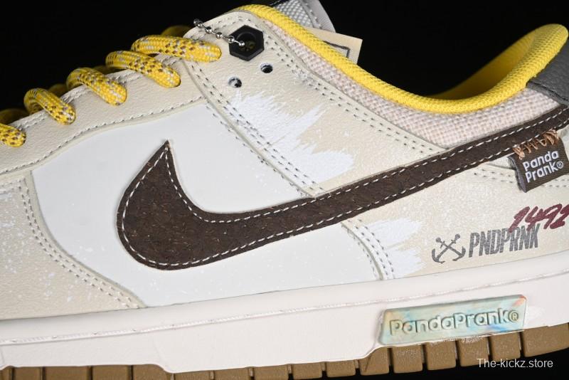 Nike Dunk Low Panda Prank Sail Era Sails Tan Brown SB Strap Low-Top Casual Skate Shoes - FV3629-371