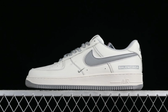 Balenciaga x Nike Air Force 1 '07 Low Triple Swoosh Beige Grey Casual Shoes - FR0538-091