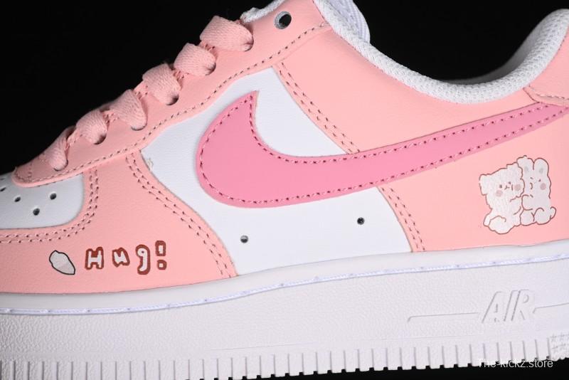 Nike Air Force 1'07 Low Casual Sneakers with Cuddle Bear Design - YY2024-762