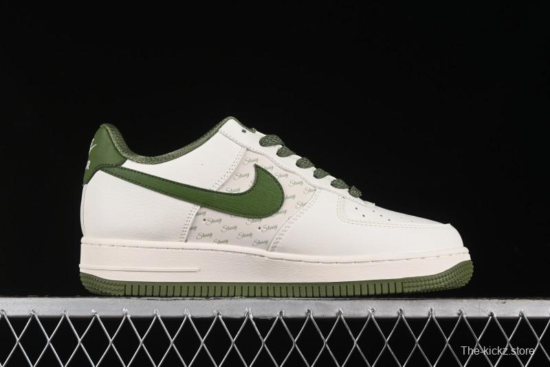 Nike Air Force 1'07 Low Stussy Collaboration - White Mint Green Low-Top Casual Sneakers - XZ3328-003