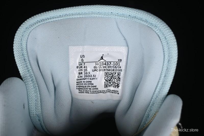 Nike Air Jordan 1 Low "Coconut Milk Black" Casual Basketball Shoes with Contrast Swoosh - HQ3437-101