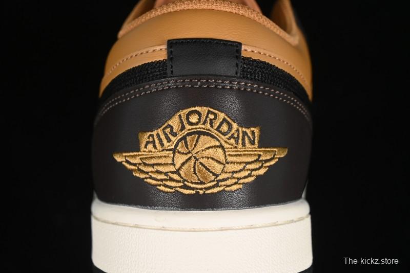 Nike Air Jordan 1 Low Flax/Baroque Brown Casual Basketball Shoes - HQ3603-201