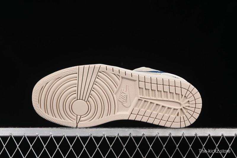 Nike Air Jordan 1 Low Stussy Collaboration - Light Beige Retro Basketball Shoes - SJ9950-027