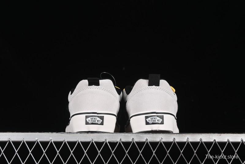 Vans Knu Skool Low Top Retro Casual Vulcanized Sneakers in Grey Black - VN000CZUVA3