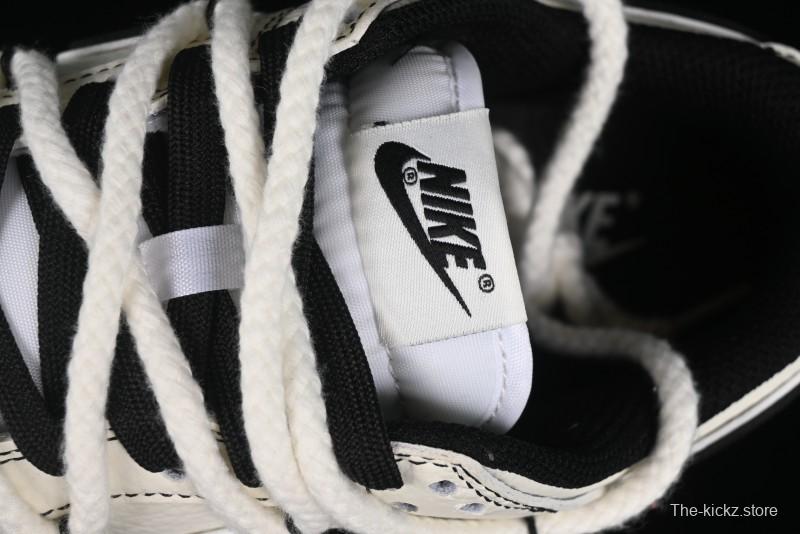 Nike SB Dunk Low Supreme Collaboration - Beige Black Mini Swoosh Anniversary Customized Low-Top Casual Skate Shoes - XX2025-566