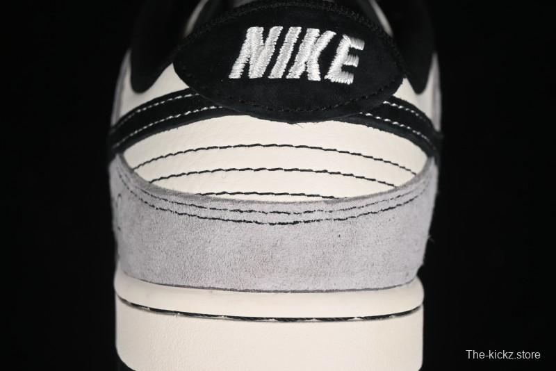 Nike SB Dunk Low KAWS Series - Grey White Black Swoosh Anniversary High-End Custom Low-Top Casual Skate Shoes - MM1089-015