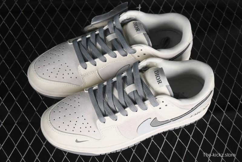 Nike SB Dunk Low Dior Collection - Beige Grey Blue Hook Anniversary High-End Custom Low-Top Casual Sneakers - XD6188-042
