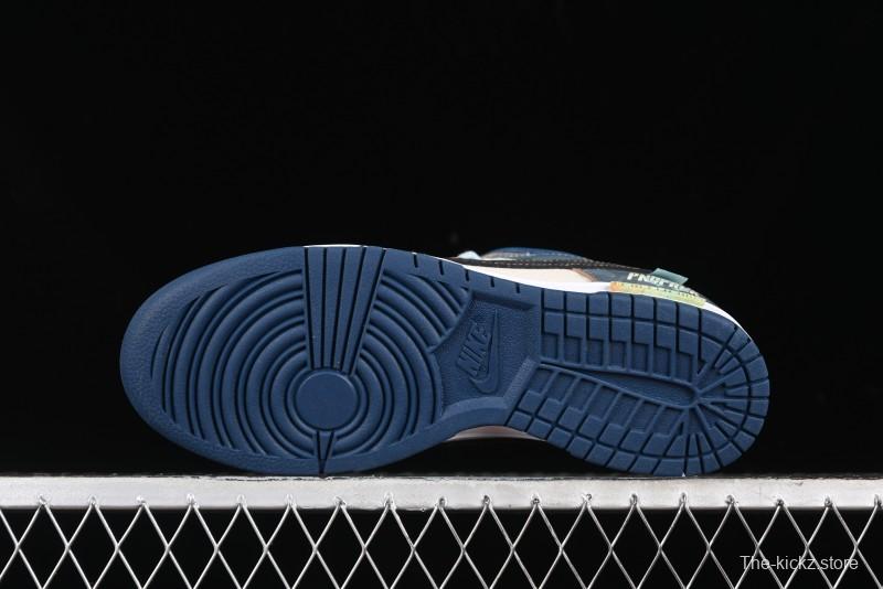 Nike Dunk Low Panda Prank Nautical Era Exploration Wave Low Top Casual Sneakers - DD1391-400