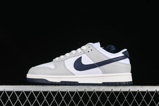 Nike Dunk Low SB Casual Sneakers in Photon Dust and White with Obsidian Accents - HF4299-001