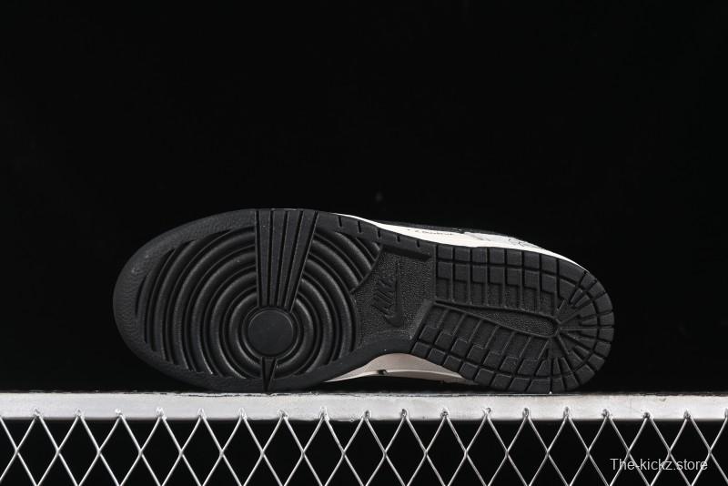 Nike SB Dunk Low KAWS Series - Grey White Black Swoosh Anniversary High-End Custom Low-Top Casual Skate Shoes - MM1089-015