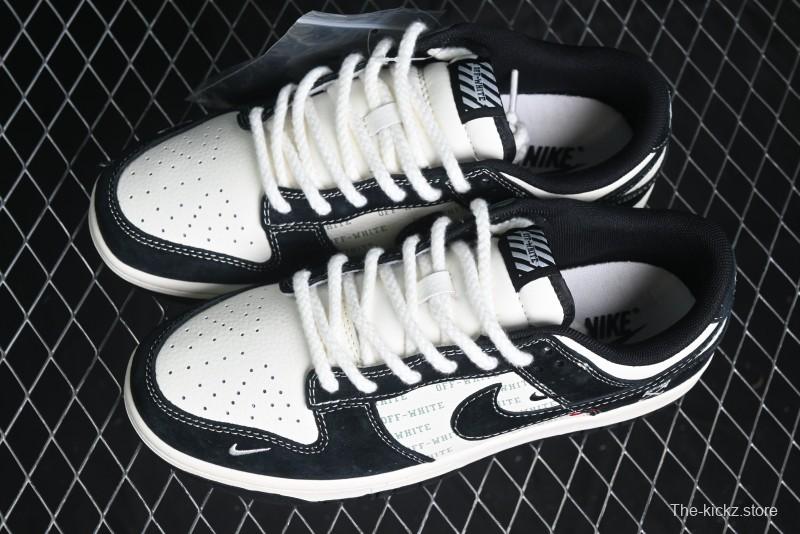 Nike SB Dunk Low Off-White Collaboration - Anniversary High-End Custom Low-Top Casual Skate Shoes - YX5066-211