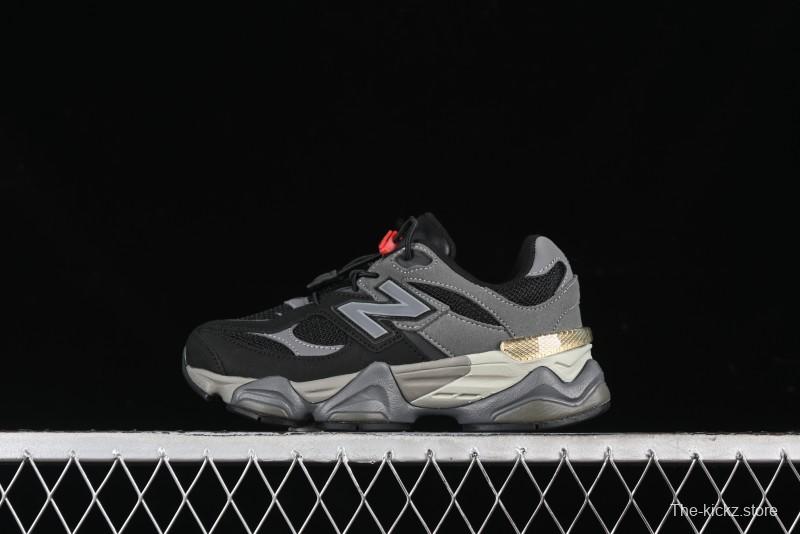 New Balance 9060 Series Hook and Loop Kids Sneakers - PV9060BLK