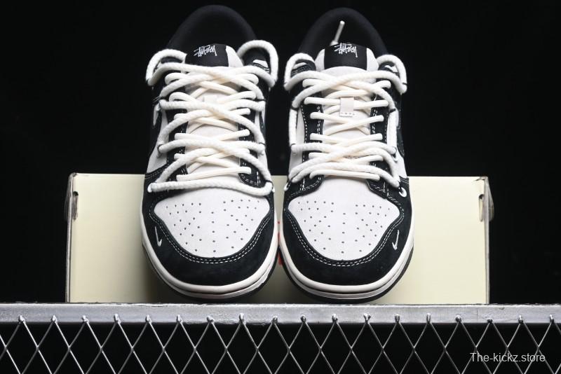 Nike SB Dunk Low Stussy Collaboration - Anniversary High-End Customized Low-Top Casual Skate Shoes - YX5066-209