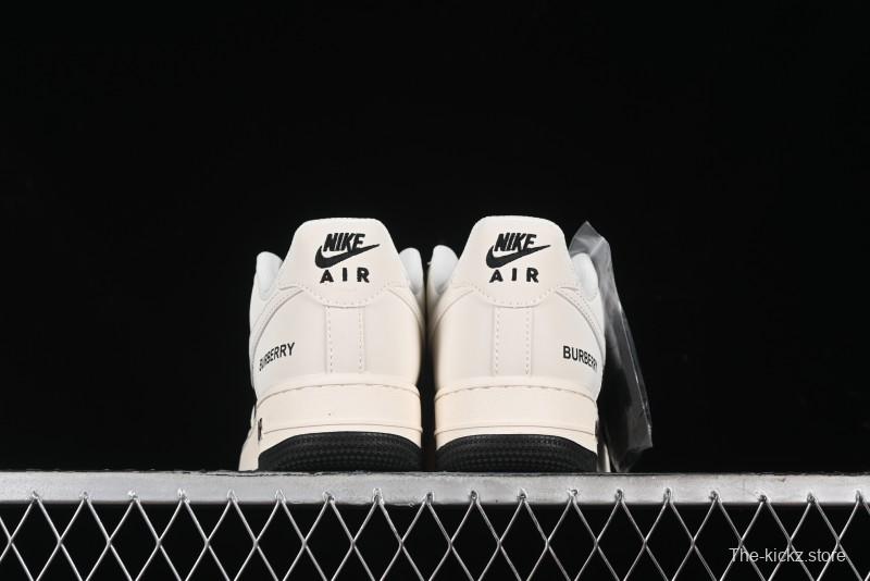 Nike Air Force 1 '07 Low Burberry Collaboration - Black White Patchwork Casual Sneakers - BB8588-227