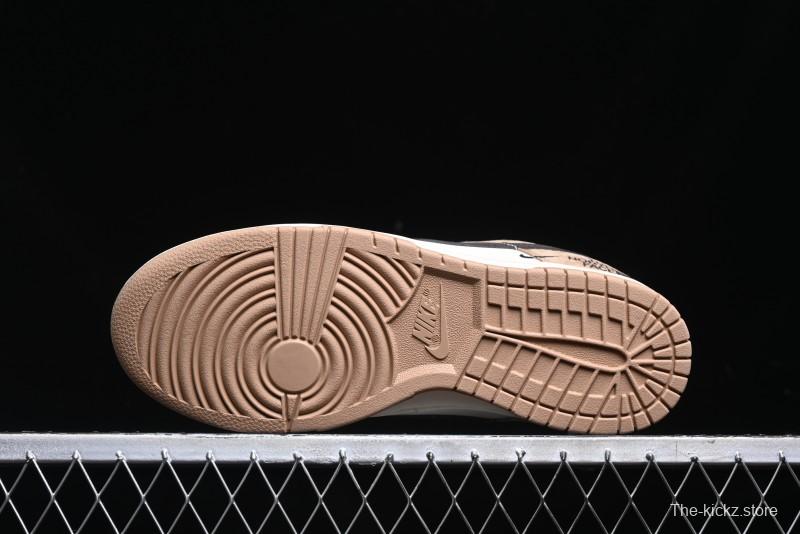 Nike SB Dunk Low The North Face Collaboration - Black White Brown Anniversary High-End Custom Low-Top Casual Skate Shoes - XS1086-004