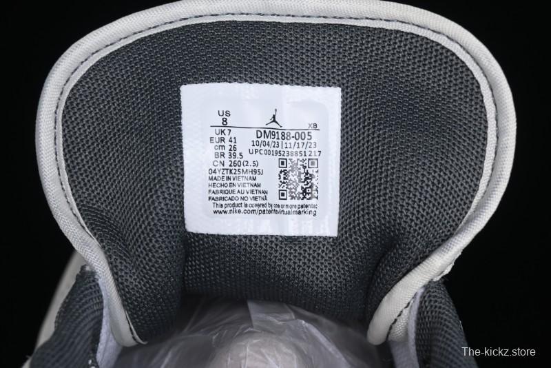 Nike Air Jordan 1 Low AJ1 Stussy Collaboration - Premium Customized Pigskin Grey Line Retro Basketball Shoes - DM9188-005