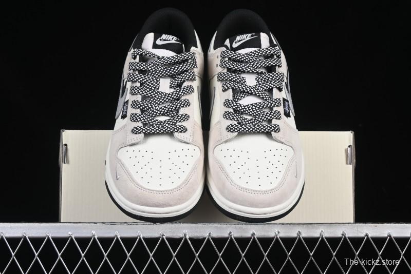 Nike SB Dunk Low Stussy Collaboration Grey Pig Suede Anniversary Custom Low-Top Casual Skate Shoes - DJ2024-061