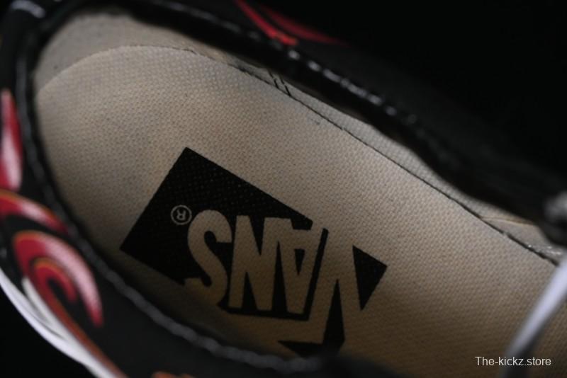 Vans Old Skool Flame Red Low-Top Casual Skate Shoes - VN000CQDBA5