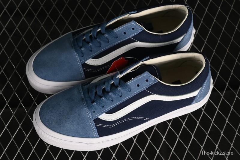 Vans Sk8-Mid Reissue 83 High-End Blue Suede Retro Skate Shoes - VN000CQDDWR