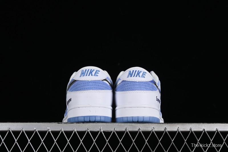 Supreme x Nike SB Dunk Low Royal Blue Anniversary High-End Custom Casual Skate Shoes - JH8039-936