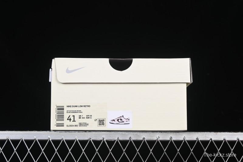 Nike SB Dunk Low Stussy Collaboration Brown Leather Swoosh Anniversary Custom Low-Top Casual Sneakers - DJ2024-062