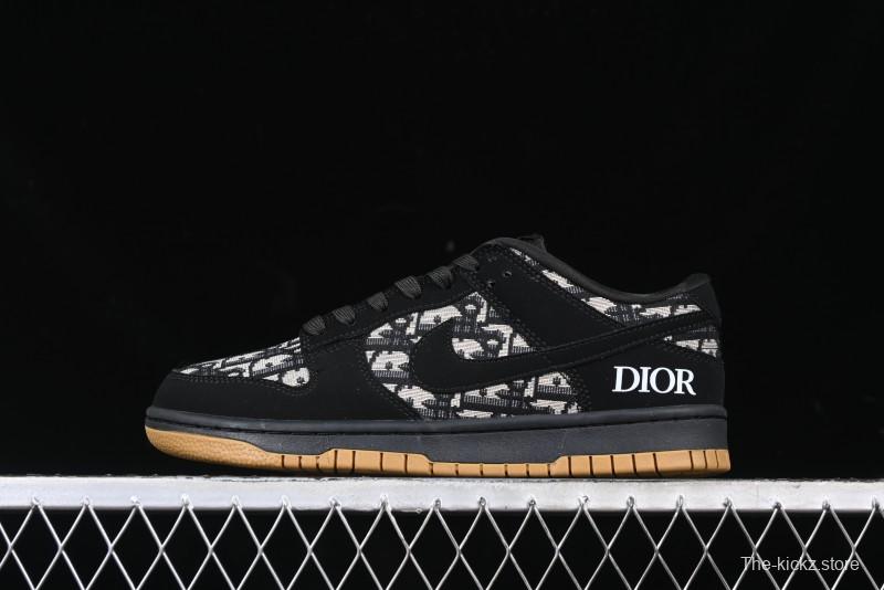 Nike SB Dunk Low APE Collaboration - Camouflage Black Swoosh Anniversary Custom Low-Top Casual Sneakers - KK1333-017