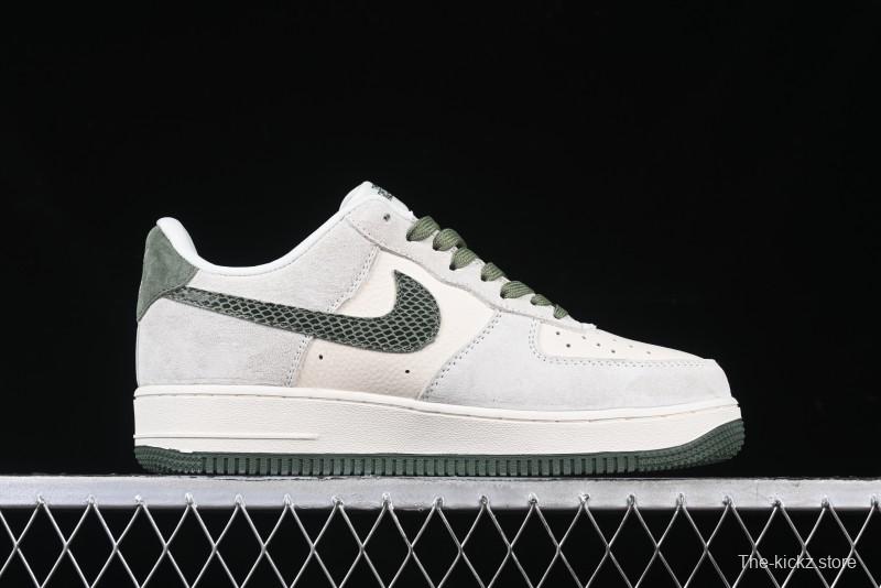 Nike Air Force 1 '07 Low The North Face Collaboration Green Snake Swoosh Casual Sneakers - DF0188-026