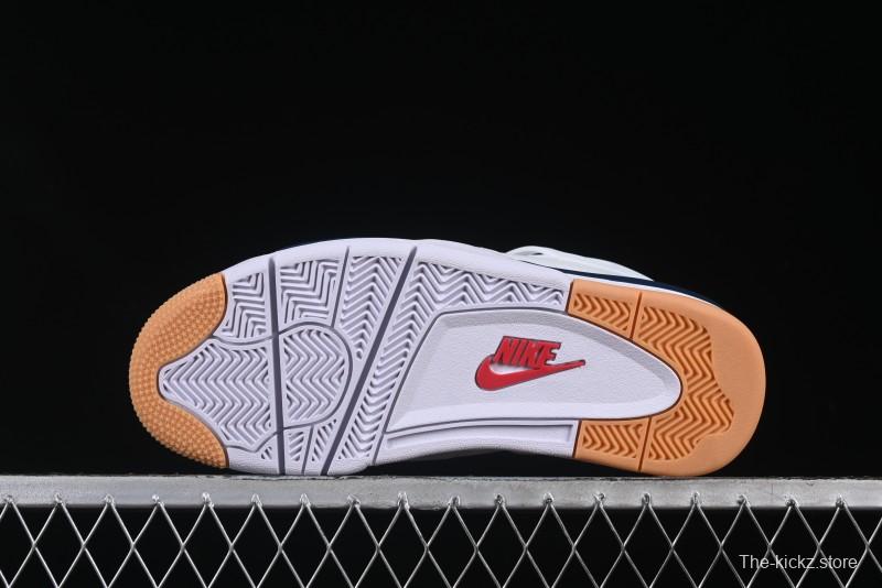 Nike SB x Air Jordan 4 Retro "Navy" White Blue Basketball Shoes - DR5415-100