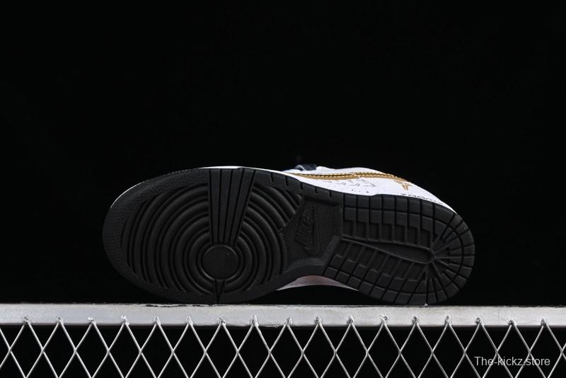 Nike SB Dunk Low Kobe Series - White Gold Anniversary High-End Custom Low-Top Casual Sneakers - FC1688-193