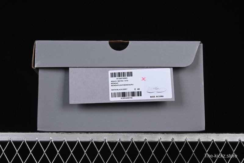 Balenciaga Monday Leather Round Toe Lace-Up Low-Top Lifestyle Sneakers - WDTSC9110