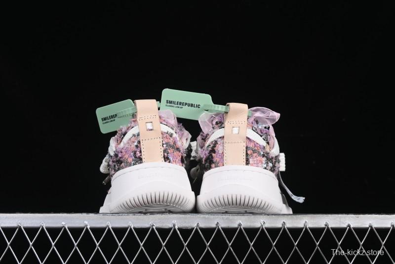 SMILEREPUBLIC SMILE Canvas Sneakers with Cut Wool Fringe and Unique Weaving - G.D4