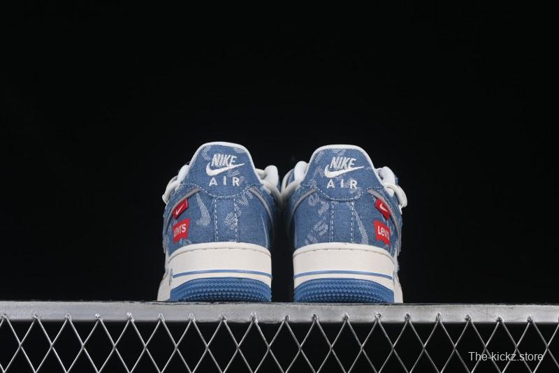 Nike Air Force 1 '07 Low Levi's Denim Patchwork Lace-Up Casual Sneakers - SJ1198-001