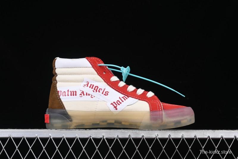 Palm Angels x Vans Sk8-Mid Mid-Top Casual Skate Shoes with Vintage-Inspired Design - VN000CRPGRN