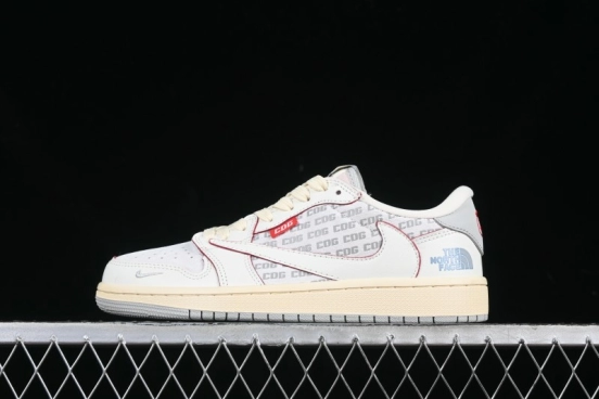 Nike Travis Scott x Fragment Design x Air Jordan 1 Low OG SP AJ1 Low Top Casual Sneakers - AG3702-808