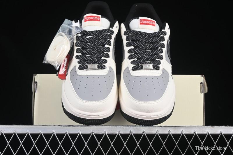 Nike Air Force 1'07 Low Supreme Casual Sneakers in Beige Grey Black - HH7518-055