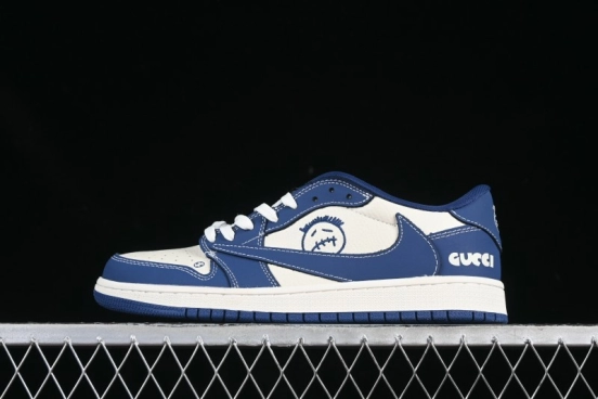 Nike Travis Scott x Fragment Design x Air Jordan 1 Low OG SP Retro Sneakers with Cactus Jack and Fragment Branding - XS2024-016