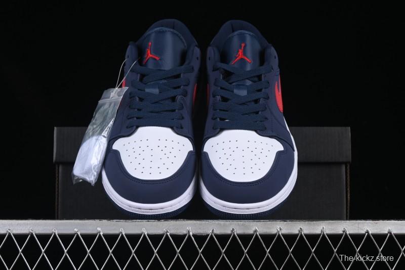 Nike Air Jordan 1 Low AJ1 Patriot Blue Red Low-Top Casual Lifestyle Sneakers - CZ8454-400