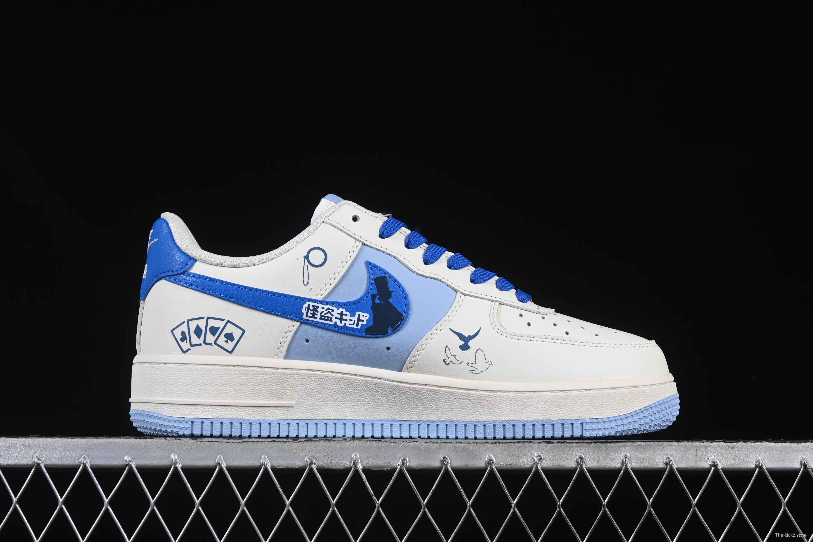 Nike Air Force 1'07 Low Kaito Kuroba Sneakers Inspired by Detective Conan Manga Series - DB3301-121