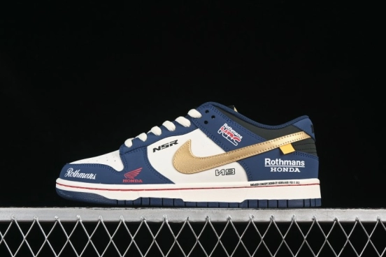 Nike SB Dunk Low Retro White Blue Collaboration Anniversary Custom Low-Top Casual Skate Shoes - MU0232-365