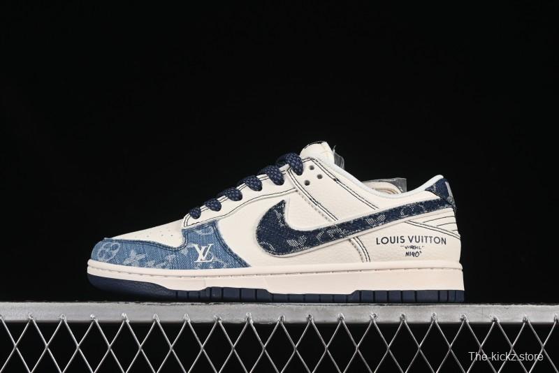 Nike SB Dunk Low LV Collaboration Anniversary High-End Custom Low-Top Casual Skate Shoes - XX3168-142