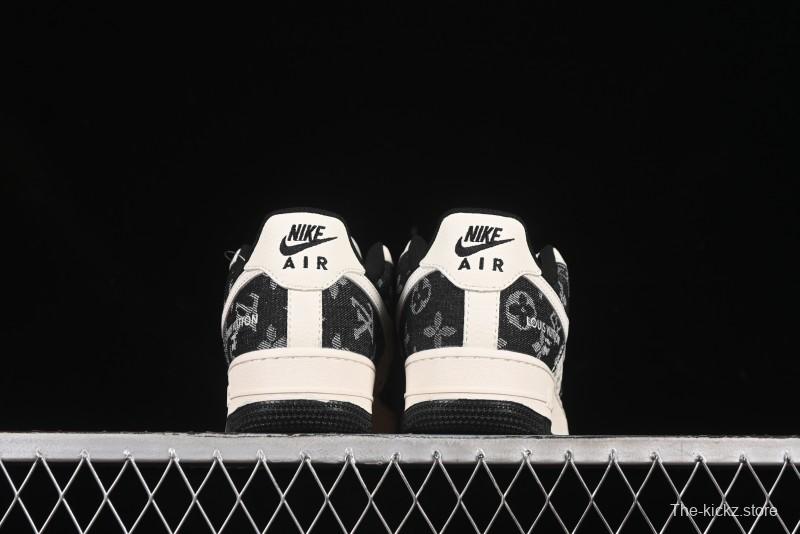 Nike Air Force 1 '07 Low LV Collaboration Double Print Denim Casual Sneakers - YX5066-317