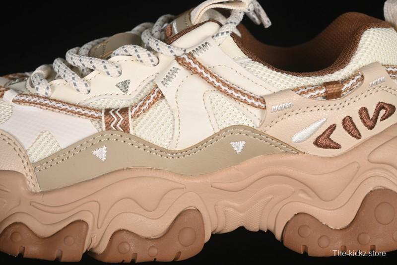 Fila Heritage Fluid Cat Paw 5.0 Retro Dad Shoes with Lace-Up Design - F12W442115FAS