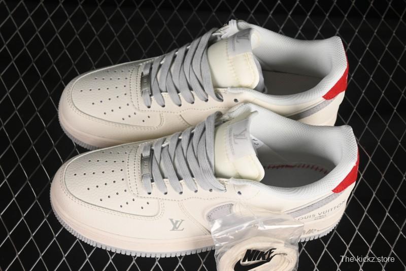 Nike Air Force 1 '07 Low LV Collaboration Grey Denim Swoosh Casual Sneakers - XX3168-135